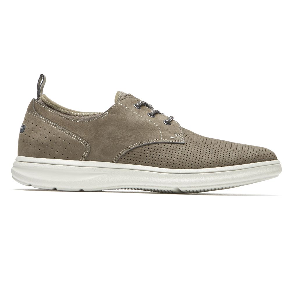 Rockport Zaden Plain Toe - Mens Oxfords - Khaki - NZ (EGT-071942)